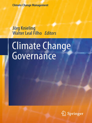 cover image of Climate Change Governance
